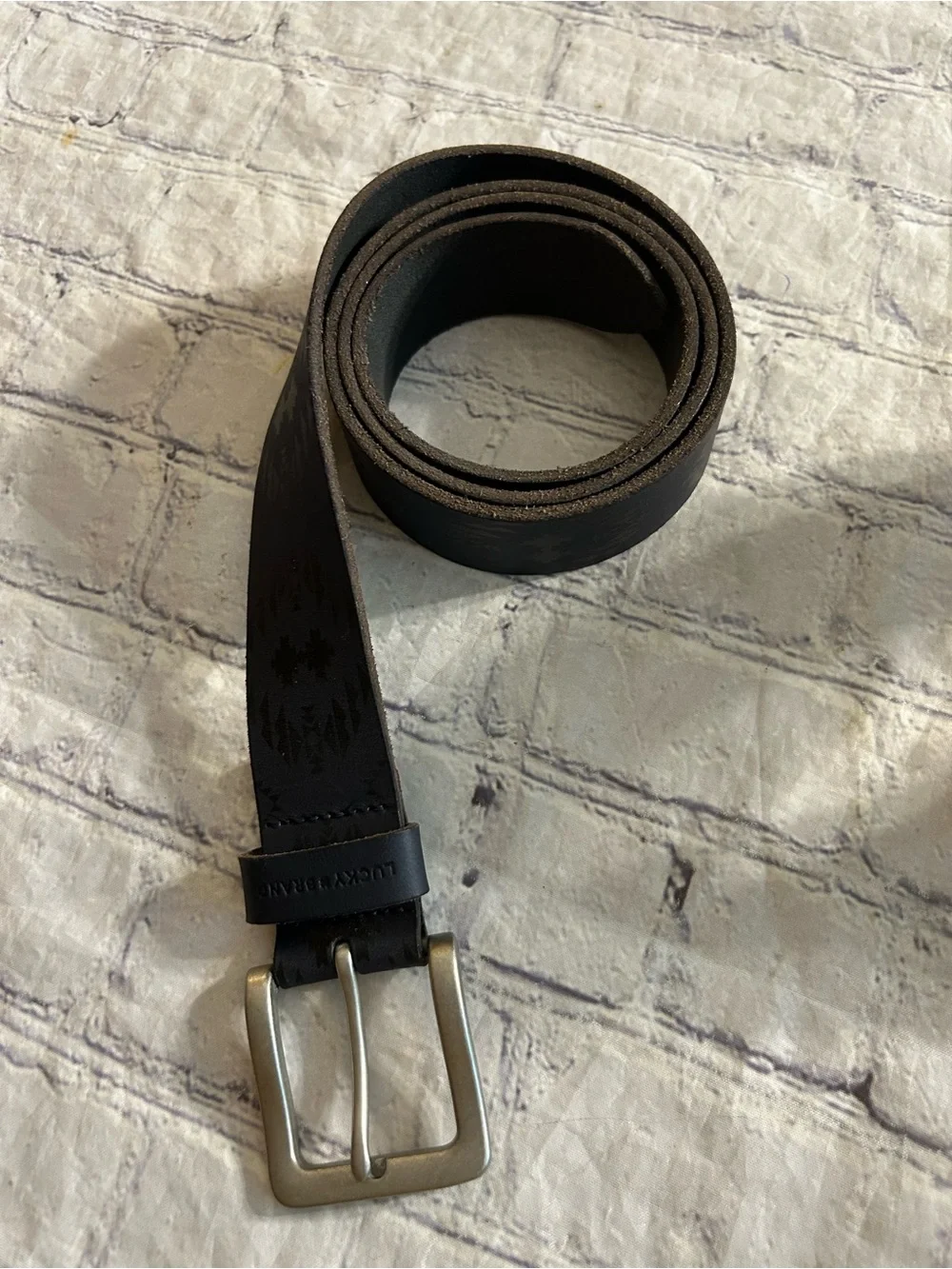 LUCKY BRAND INDIA MADE BLACK PRINT LEATHER & TIMBERLAND BLACK LEATHER 40